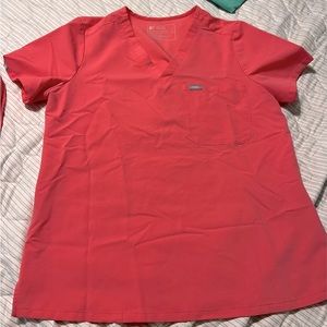 Figs Hot Coral Scrubs